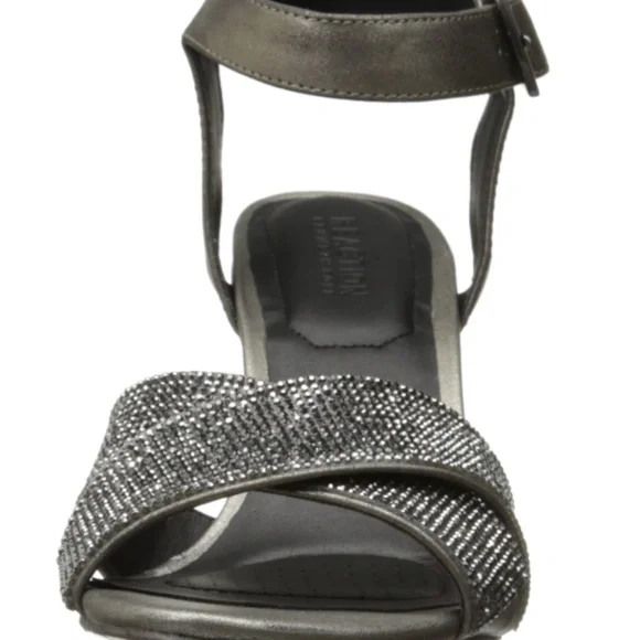 KWOB Kenneth Cole REACTION Crash 3.5 in. jeweled X-band toe strap dress sandal - Picture 2 of 7